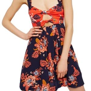 Free People Baby It's You Floral Crepe Mini Dress